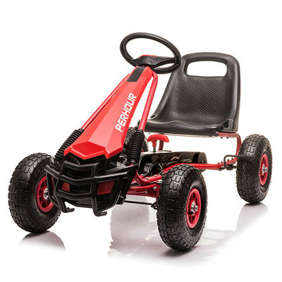 Crianças de 5 a 7 anos Roxo Juguete de Go-Kart de pedais de quatro rodas com embreagem e freio de roda de inflação