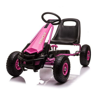 Crianças de 5 a 7 anos Roxo Juguete de Go-Kart de pedais de quatro rodas com embreagem e freio de roda de inflação
