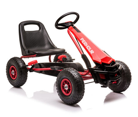 Crianças de 5 a 7 anos Roxo Juguete de Go-Kart de pedais de quatro rodas com embreagem e freio de roda de inflação