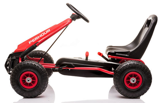 Crianças de 5 a 7 anos Roxo Juguete de Go-Kart de pedais de quatro rodas com embreagem e freio de roda de inflação