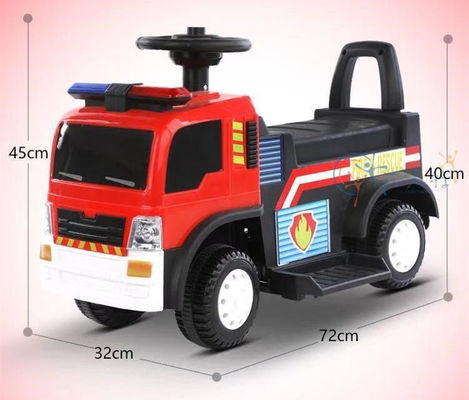 Vermelho Branco/Branco/Vermelho 6V Electric Ride On Cars for Kids Simulação Sirena Iluminação e Música