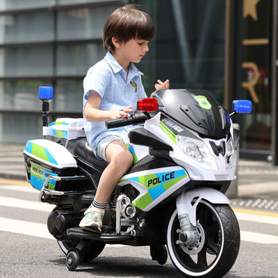 Polícia Crianças 2 rodas de viagem de carro Crianças brinquedos de motocicleta com caixa Tamanho 106 * 38 * 64cm