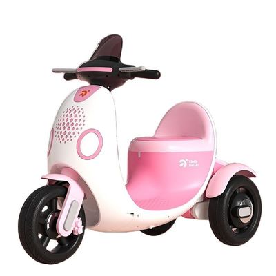 Triciclo de motocicleta elétrica infantil de plástico de PP com luz musical para uma viagem emocionante
