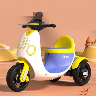 Triciclo de motocicleta elétrica infantil de plástico de PP com luz musical para uma viagem emocionante