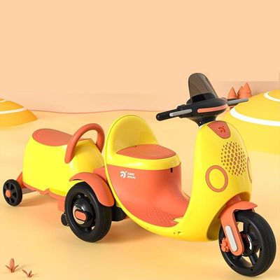 Triciclo de motocicleta elétrica infantil de plástico de PP com luz musical para uma viagem emocionante