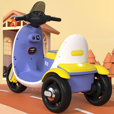 Triciclo de motocicleta elétrica infantil de plástico de PP com luz musical para uma viagem emocionante