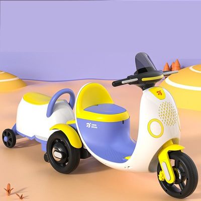 Triciclo de motocicleta elétrica infantil de plástico de PP com luz musical para uma viagem emocionante