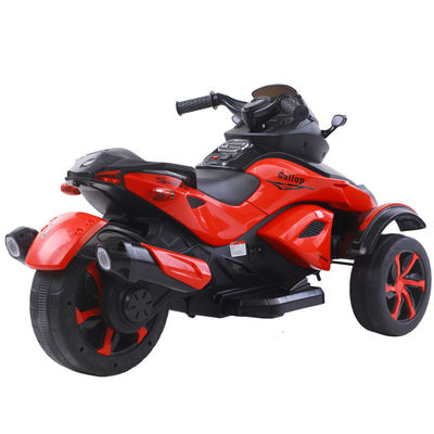 Unisex 12v Electric Ride On Motorcycle 3 Wheels Carro para Crianças Luzes musicais incluídas
