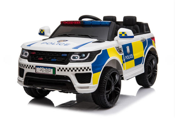 Passear em carro policial plástico brinquedos elétricos para crianças música e luz incluídos