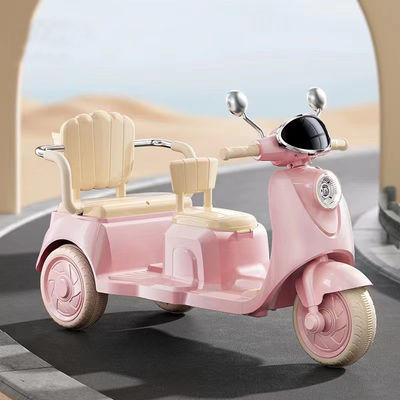 Reprodutor multifuncional com bateria e scooter de dois lugares Bluetooth para crianças de 2 a 6 anos
