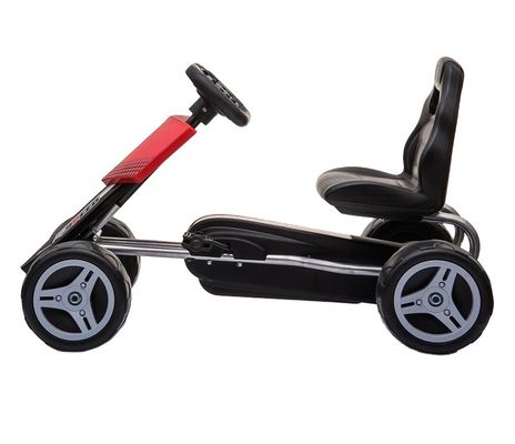 8 a 13 anos Assentos ajustáveis de alcance Carro de go-kart infantil com pedais na frente e na traseira