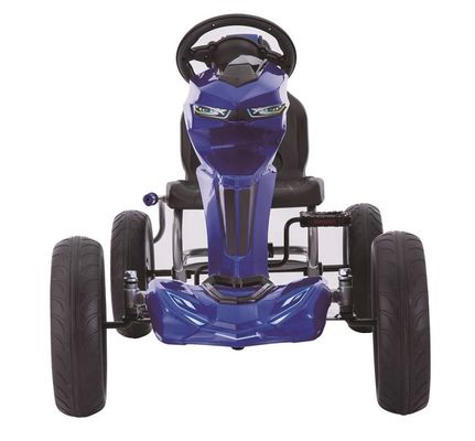 Crianças montam carro Go-Kart Pedal com embreagem e freio feito de plástico vermelho