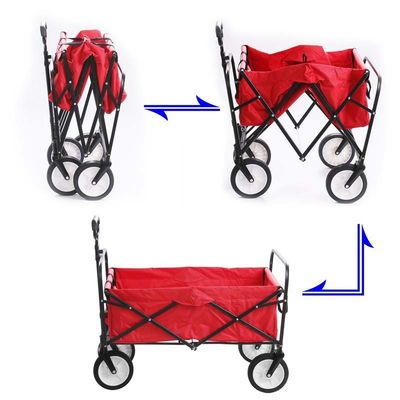 Tubos de aço 25*10*0.7CM Carrinho de praia portátil para jardim ao ar livre