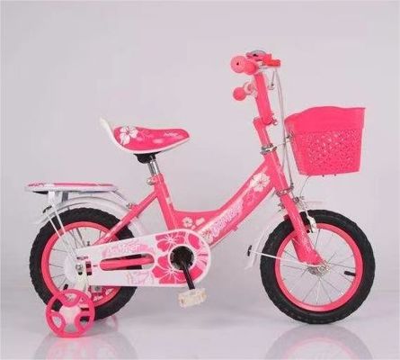Bicicleta de pedal de 14 polegadas com spray de manilha e cesto de plástico de cor combinada