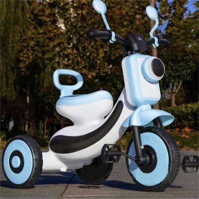 Light Music Flashing Wheel Bicicleta infantil de pedal de três rodas para crianças de 2 a 4 anos