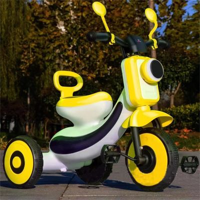 Light Music Flashing Wheel Bicicleta infantil de pedal de três rodas para crianças de 2 a 4 anos