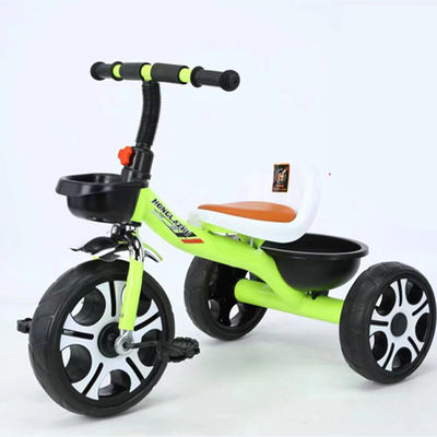 Triciclo bebê para crianças de 2 a 5 anos de idade 3 rodas assento de couro macio grande Mickey Wheel