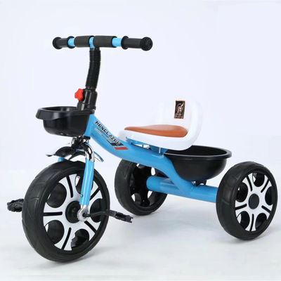 Triciclo bebê para crianças de 2 a 5 anos de idade 3 rodas assento de couro macio grande Mickey Wheel