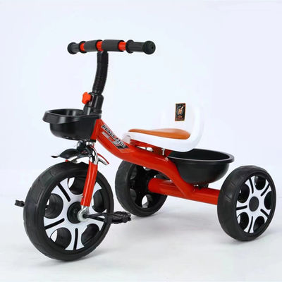 Triciclo bebê para crianças de 2 a 5 anos de idade 3 rodas assento de couro macio grande Mickey Wheel