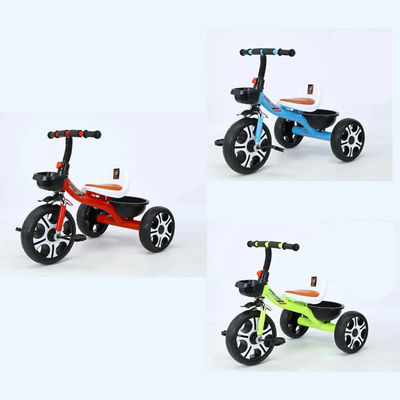 Triciclo bebê para crianças de 2 a 5 anos de idade 3 rodas assento de couro macio grande Mickey Wheel