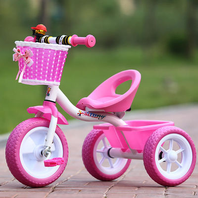 3 rodas triciclo crianças bicicleta com pedal para bebês 2-6 anos adequado
