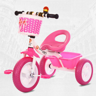Triciclo de brinquedo de 3 rodas para bebês de 2 a 6 anos, leve e fácil de manobrar