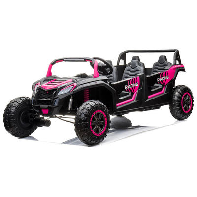 Controle remoto 24v UTV 4 lugares de carro para adultos e crianças em cor vermelha rosa
